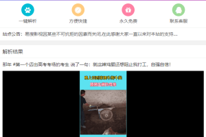 易搜短视频无水印解析源码