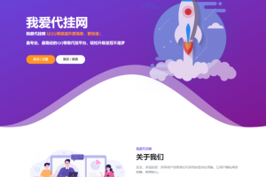 一款简洁的代挂引导HTML源码