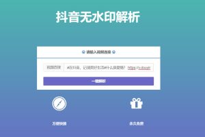 抖音在线无水印解析PHP源码
