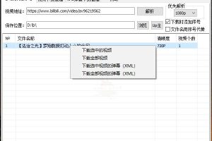 B站视频批量下载 支持1080p